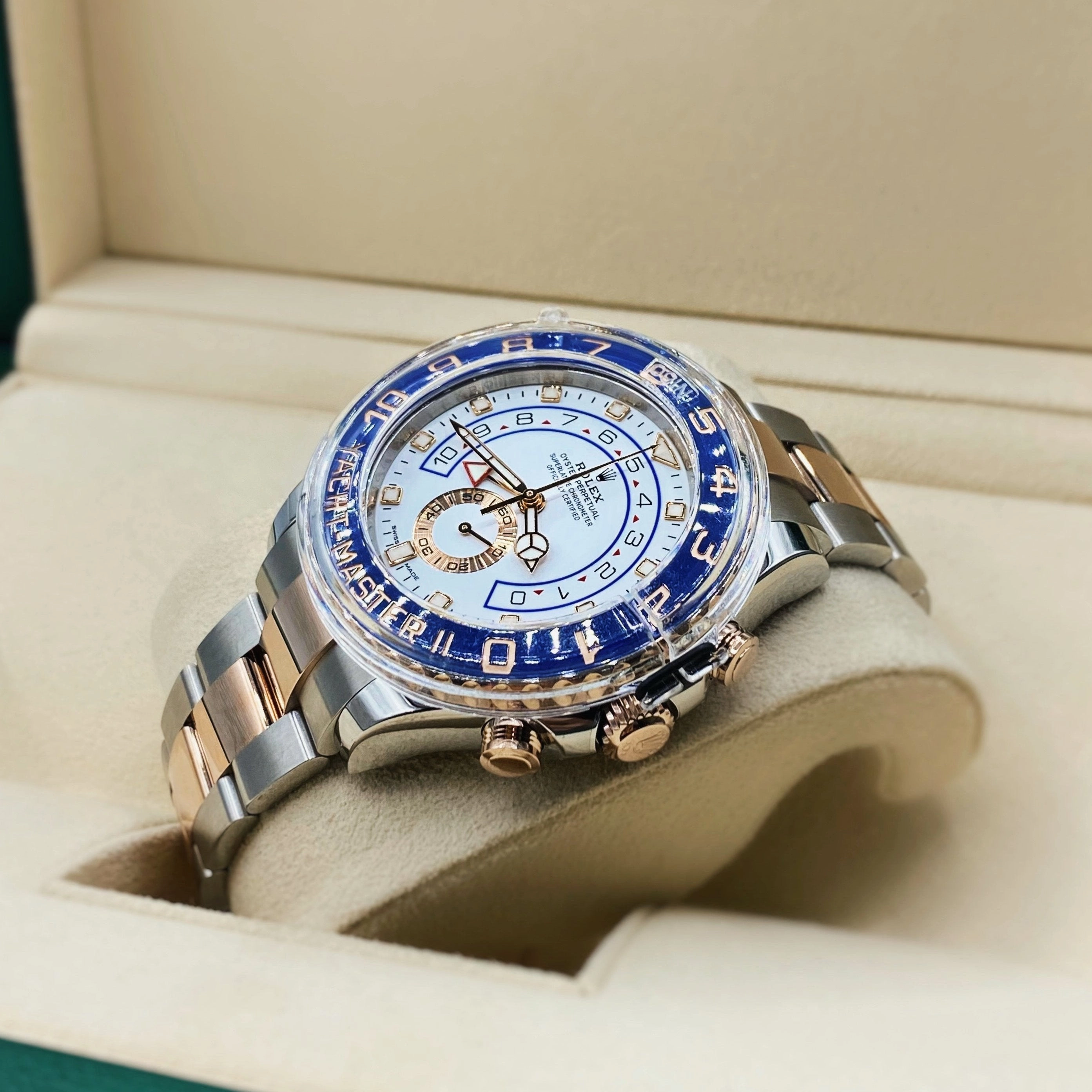 Rolex Yachtmaster II 44mm - Ref: 116681-0002 - White Dial, Two Tone Stainless Steel & 18K Rose Gold Oyster Bracelet Men's Watch