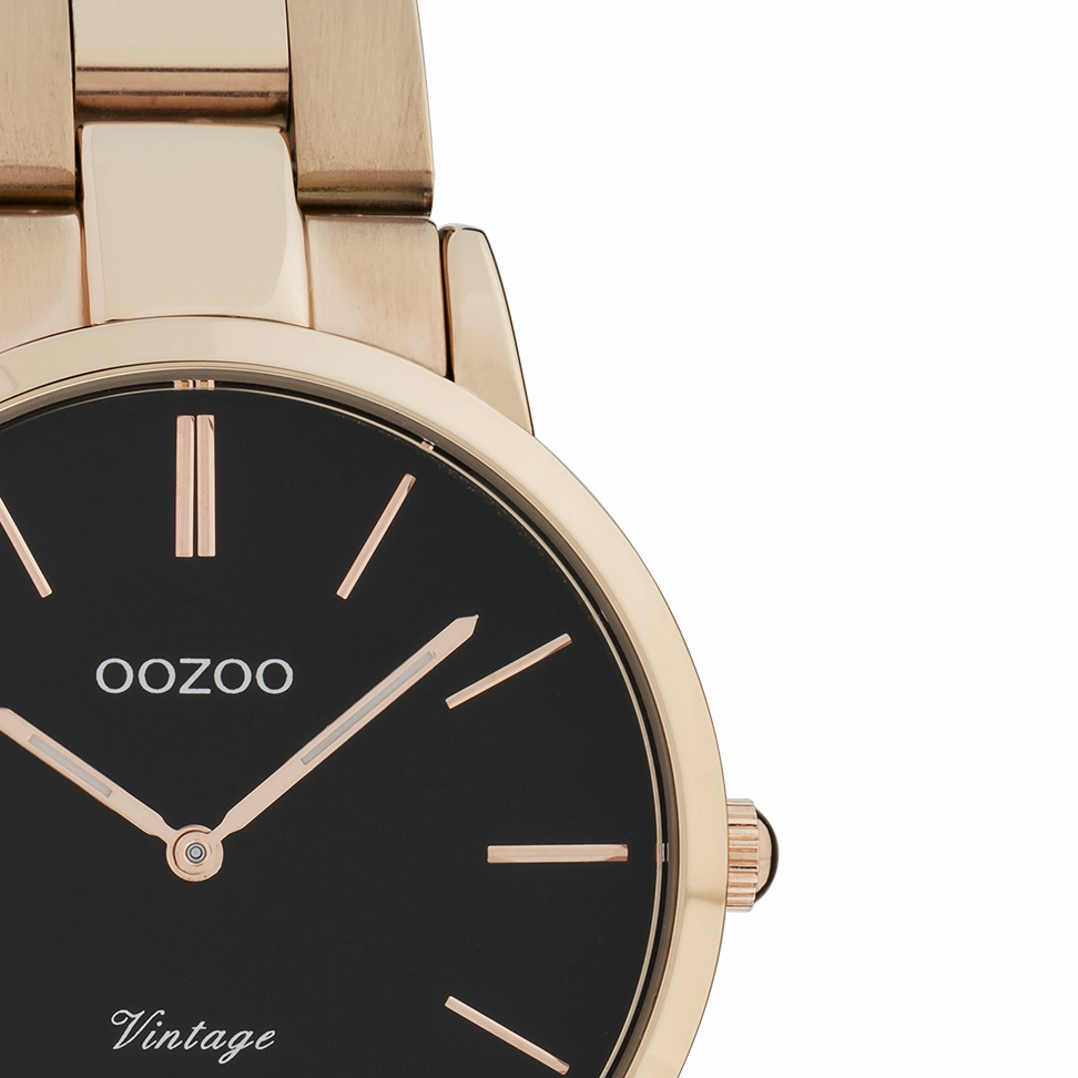 Rose gold coloured OOZOO watch with stainless steel bracelet - C20049