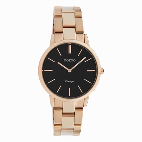 Rose gold coloured OOZOO watch with stainless steel bracelet - C20049