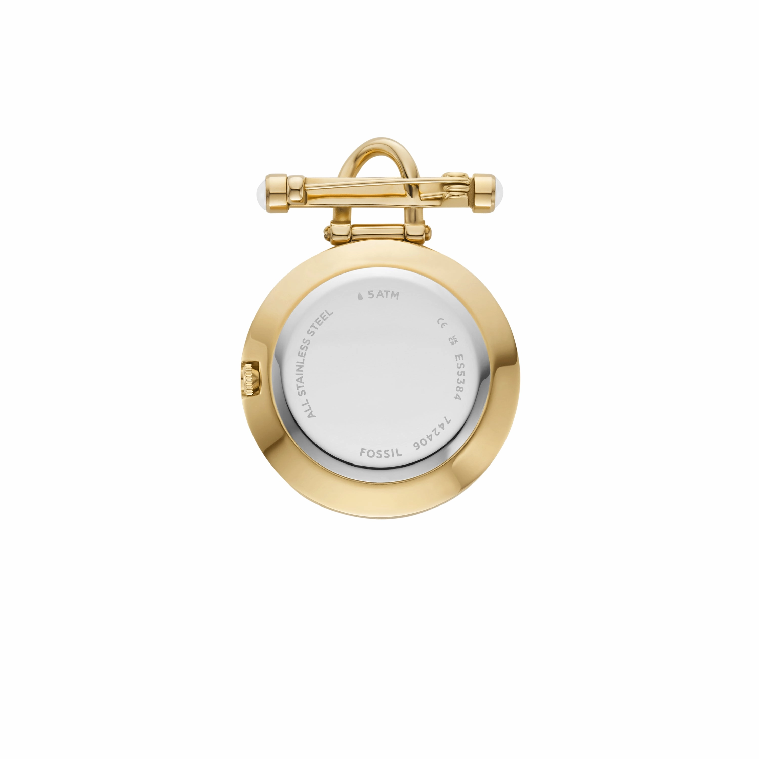Scarlette Three-Hand Gold-Tone Stainless Steel Watch Brooch