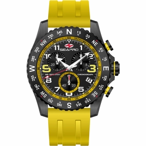 Seapro Men's Watch - Gallantry Quartz Black Dial Yellow Rubber Strap | SP9737