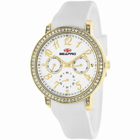 Seapro Women's Watch - Swell Quartz Yellow Gold Case White Rubber Strap | SP4411