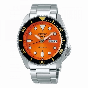 Seiko 5 Automatic Orange Dial Mens Watch SRPD59K1