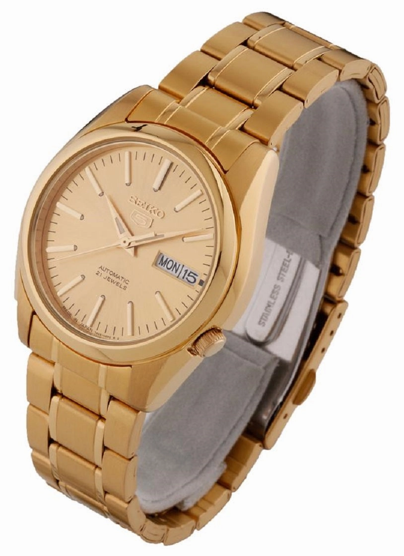Seiko 5 SNKL48K1 Gold Stainless Automatic Watch Men