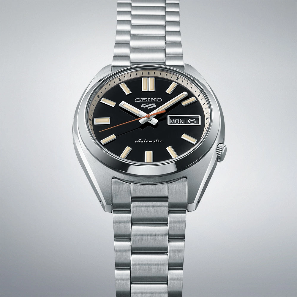 Seiko 5 Sports SXNS 'Deep Black Wash' Stainless Steel Mens Watch SRPK89K1