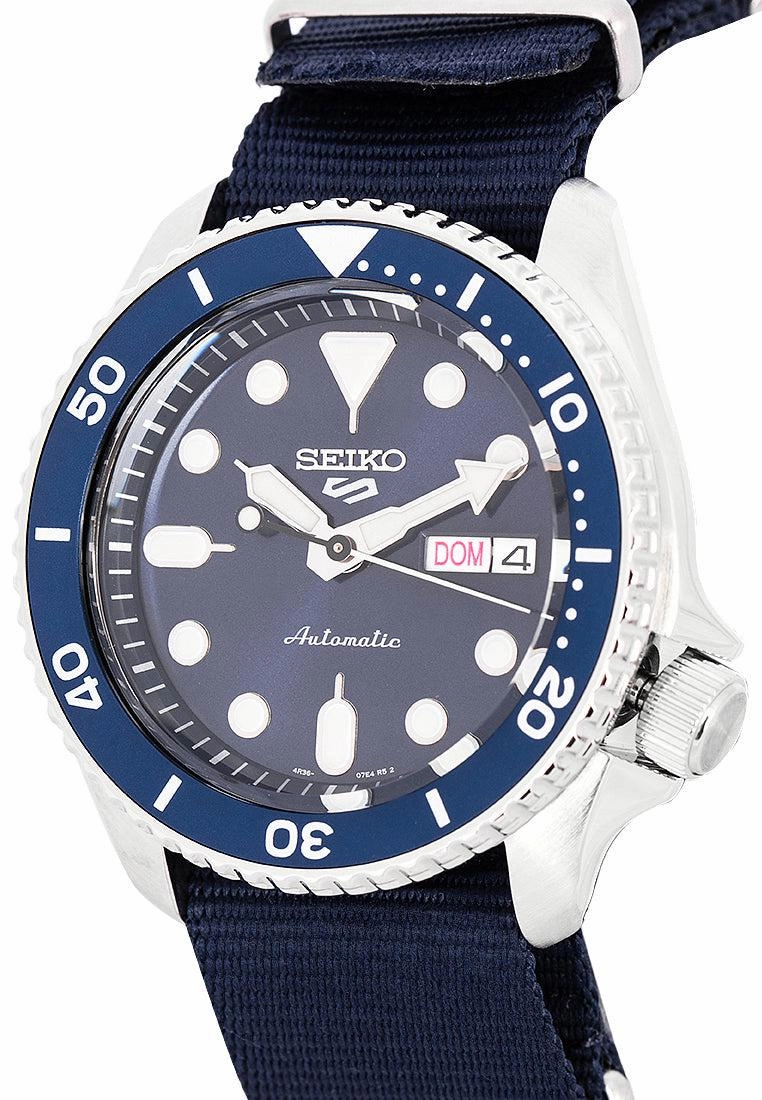 Seiko 5 SRPD51K2 Sports  Blue Nylon Strap Automatic Watch for Men