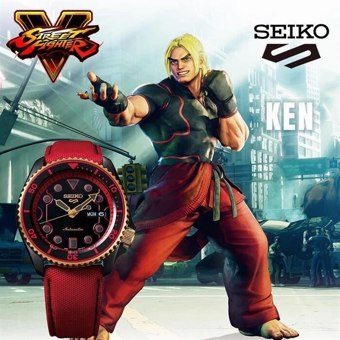 Seiko 5 SRPF20K1 Street Fighter "Ken" Automatic Watch for Men's