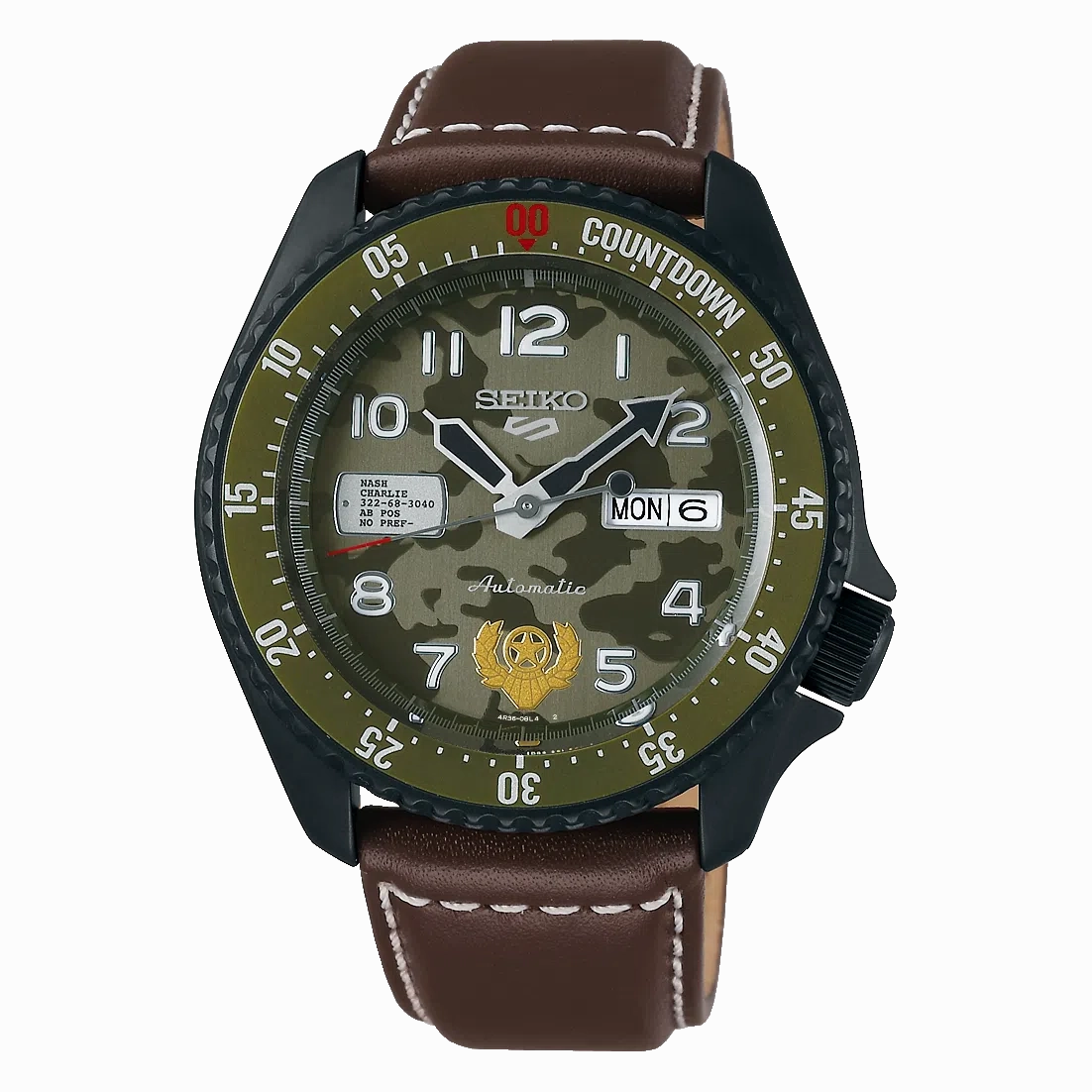 Seiko 5 SRPF21K1 Street Fighter "Guile" Automatic Watch for Men's