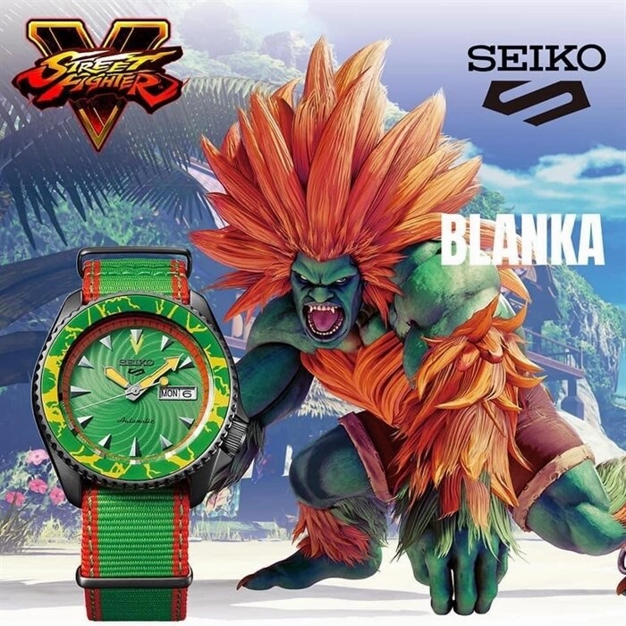Seiko 5 SRPF23K1 Street Fighter "Blanka" Automatic Watch for Men's