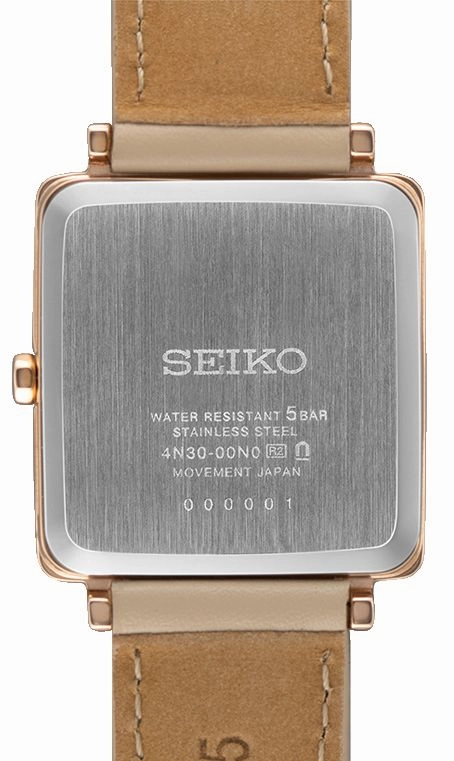 Seiko Conceptual Series Rose Gold Beige Band Ladies Watch SWR114P