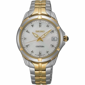 Seiko Coutura Analogue Mother of Pearl Dial Stainless Steel Watch SUR594P