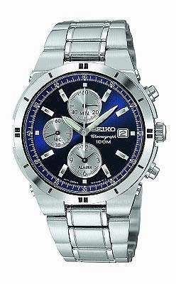 Seiko Men's Bracelet Alarm Chronograph SNA695