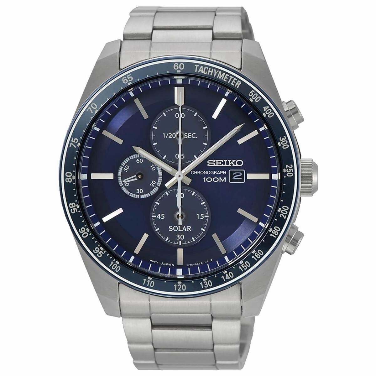 Seiko Men's Chronograph Watch - Discover More Blue Dial Bracelet | SSC719P1