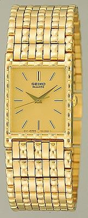 Seiko Men's Gold Plated Quartz Watch SFR312