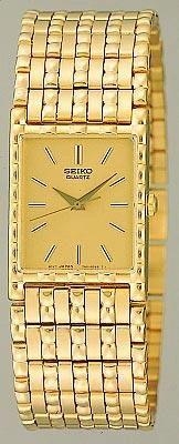 Seiko Men's Gold Plated Quartz Watch SFR312