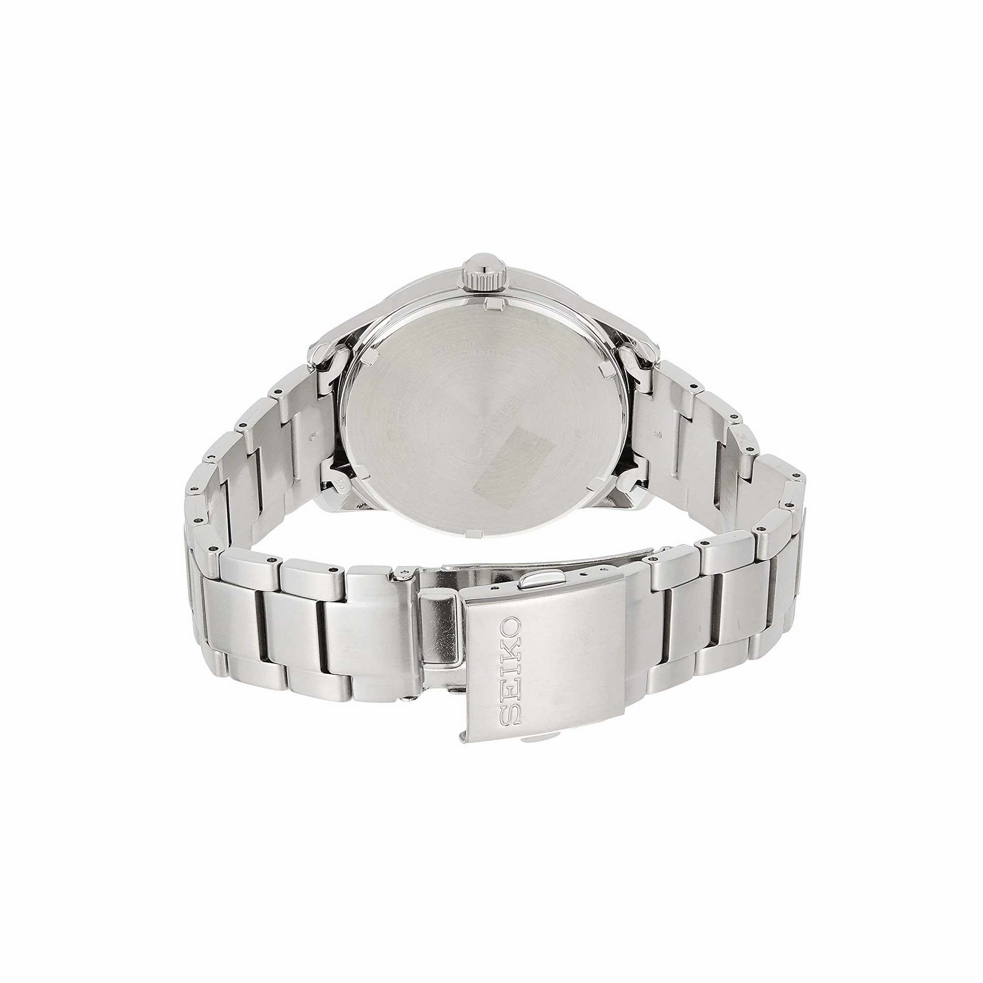 Seiko Men's Watch - Power Reserve Date White Dial Stainless Steel Bracelet | SNE523P1