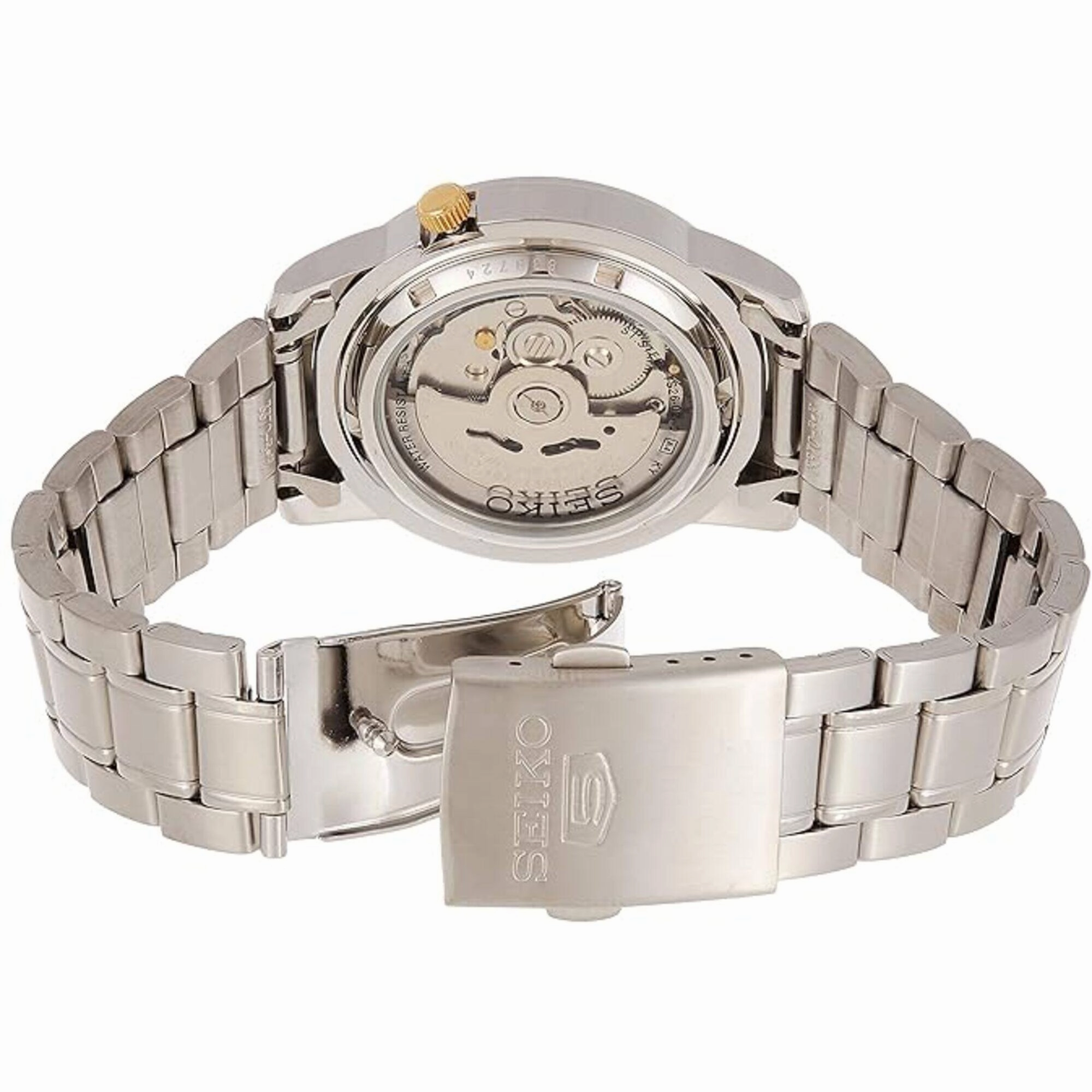 Seiko Men's Watch - Seiko 5 Automatic White Dial Stainless Steel Bracelet | SNKK07
