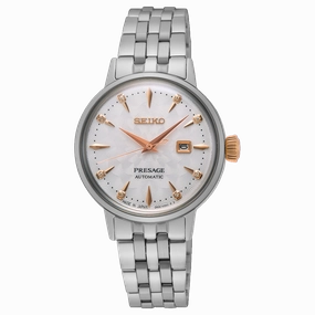 Seiko Presage Elegant Automatic Watch with Diamonds SRE009J