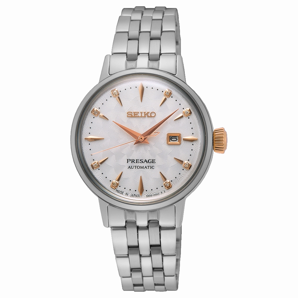 Seiko Presage Elegant Automatic Watch with Diamonds SRE009J