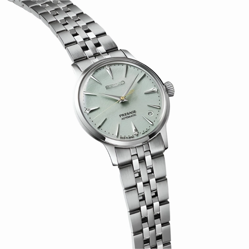 Seiko Presage Frozen Mojito Diamond Cocktail Time Ladies Watch SRPL63J1