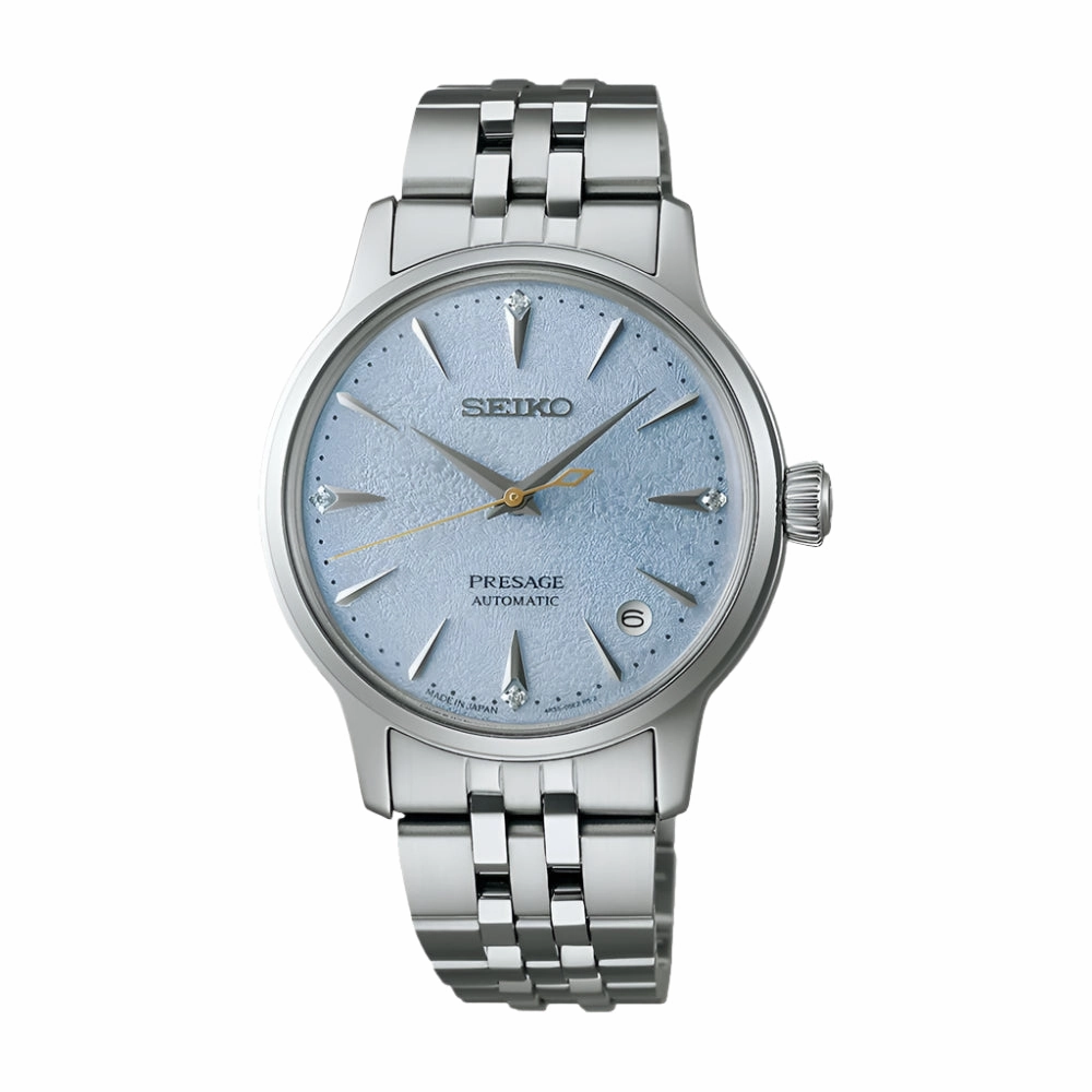 Seiko Presage Frozen Skydiving Diamond Cocktail Time Ladies Watch SRPL61J1