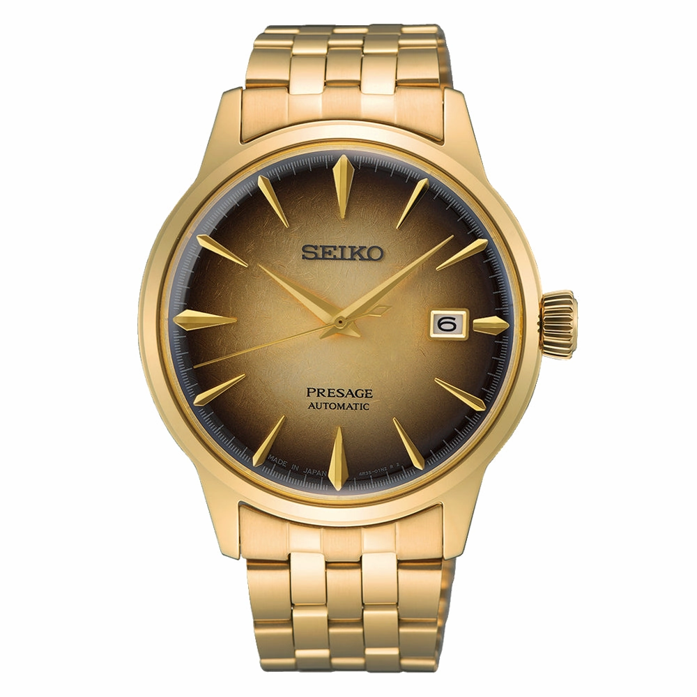 Seiko Presage Gold-Tone Cocktail Time Automatic Watch