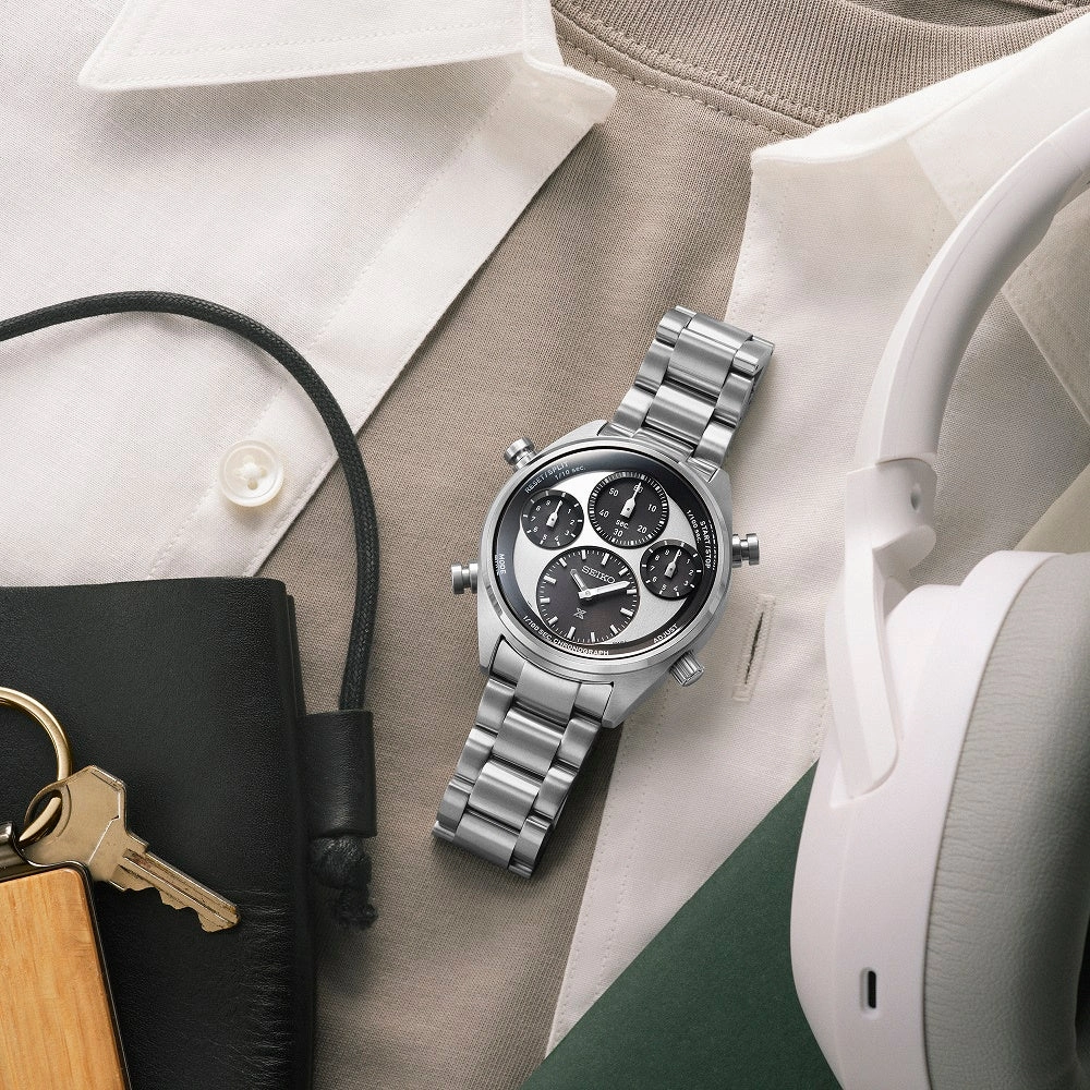 Seiko Prospex Speedtimer 1/100th Chronograph Solar 100th Annivesary Watch SFJ009P1 - Limited Edition