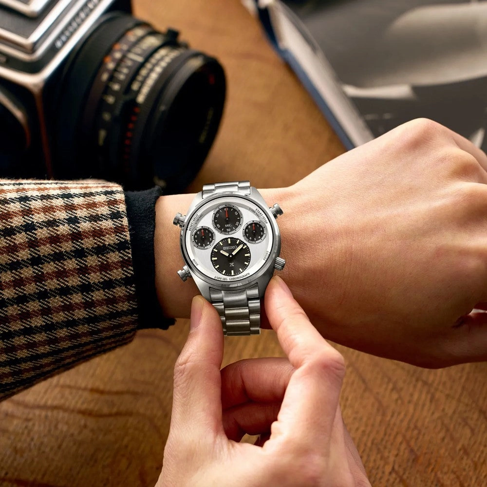 Seiko Prospex Speedtimer 1/100th Chronograph Solar 100th Annivesary Watch SFJ009P1 - Limited Edition