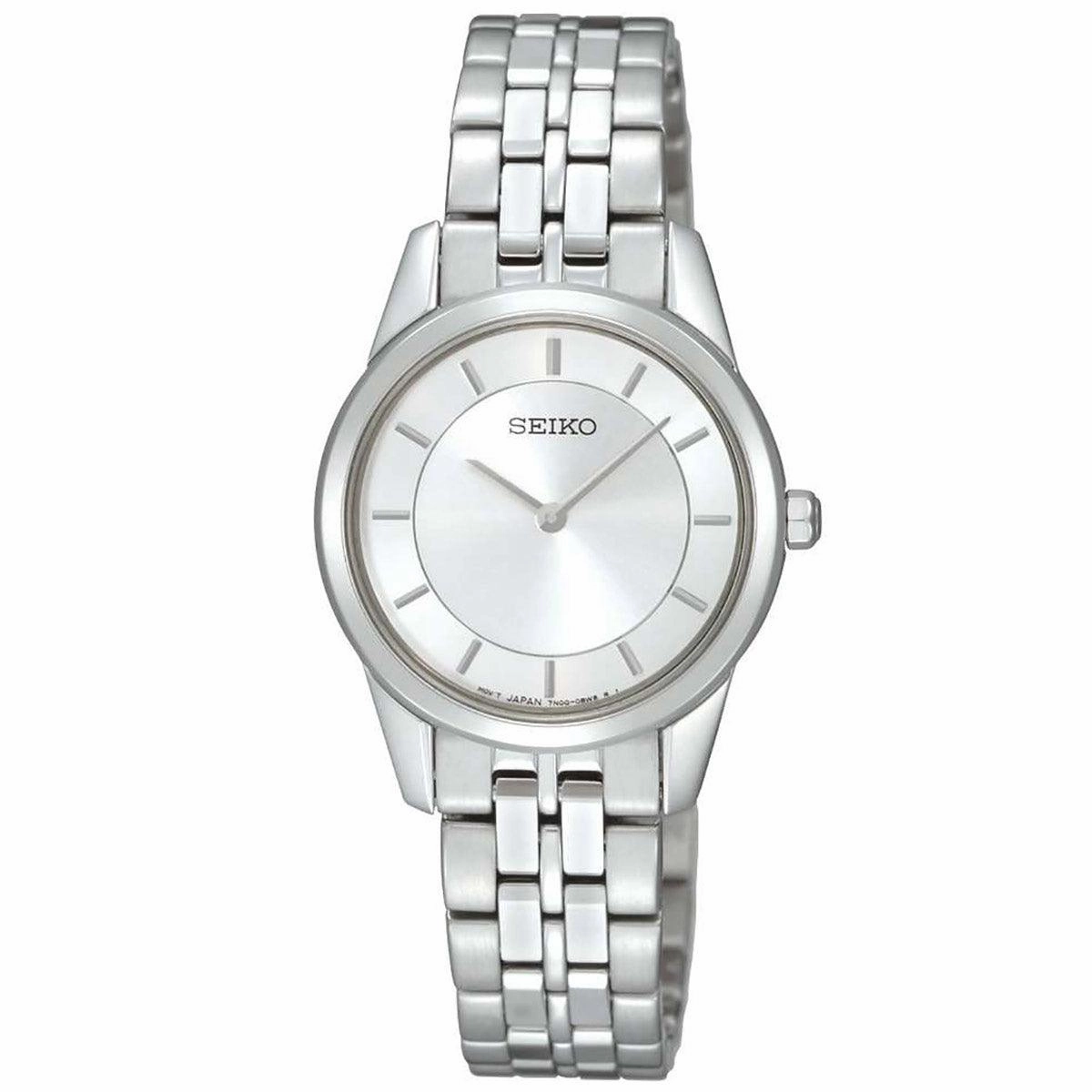 Seiko SFQ827P1 Women's Silver Dial Stainless Steel Bracelet Watch