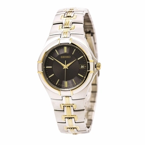 Seiko SGEC68 Men's Two Tone Yellow Gold Dial Steel Bracelet Watch