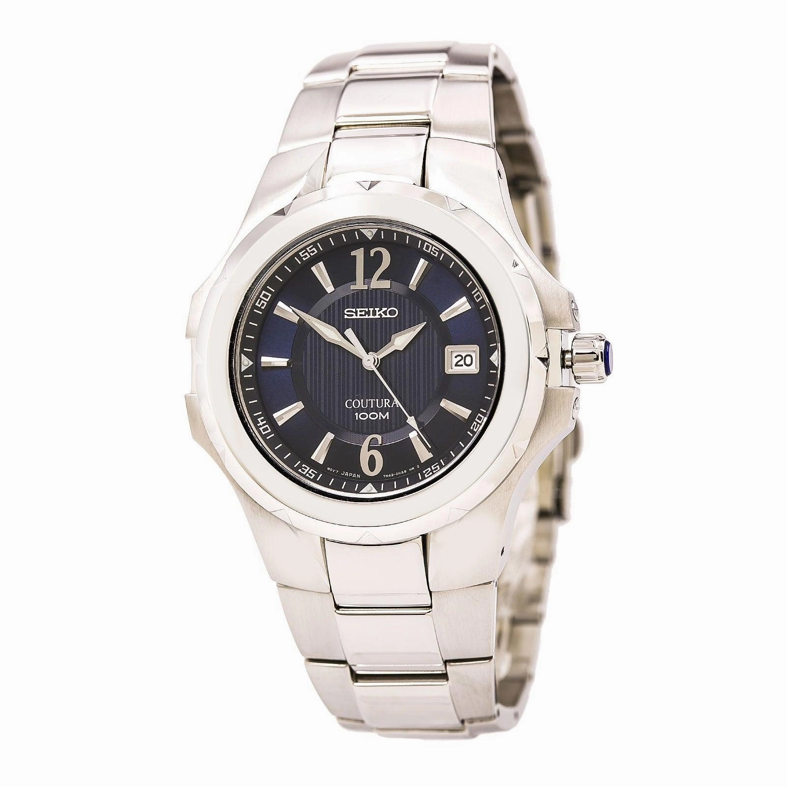 Seiko SGEE67 Men's Coutura Blue Dial Stainless Steel Bracelet Watch