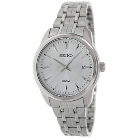 Seiko SGEG01P1 Men's Silver Dial Stainless Steel Bracelet Date Watch