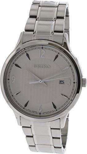 Seiko SGEH79P1 Men's Classic White Dial Steel Bracelet Watch