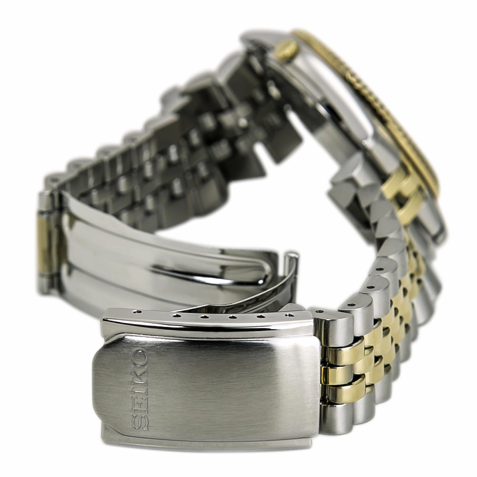 Seiko SGF204 Men's Day Date Quartz Dress Two Tone Watch