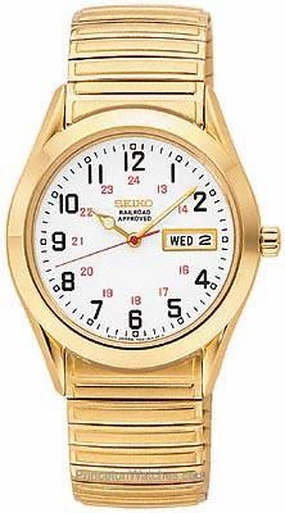 Seiko SGG746 Men's Gold Tone Stainless Steel Adjustable Flex Band Watch