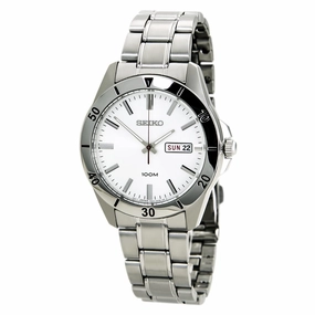 Seiko SGGA73 Men's Silver Dial Stainless Steel Bracelet Quartz Watch