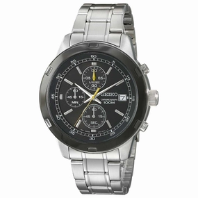 Seiko SKS435 Men's Stainless Steel Bracelet Black Dial Chronograph Watch