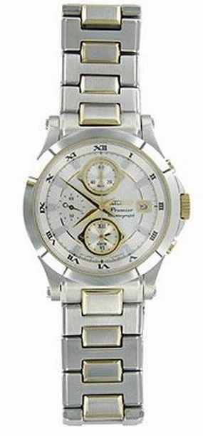 Seiko SNA586P1 Premier Men's Alarm Chronograph Watch