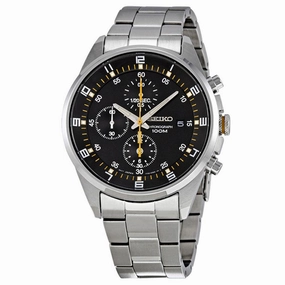 Seiko SNDC89 Men's Black Dial Stainless Steel Bracelet Chronograph Watch