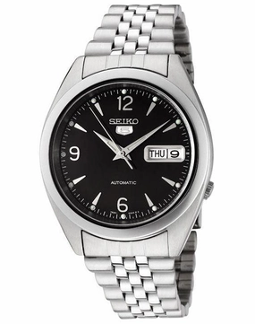 Seiko SNK135K Men's Automatic Stainless Steel Black Dial Watch