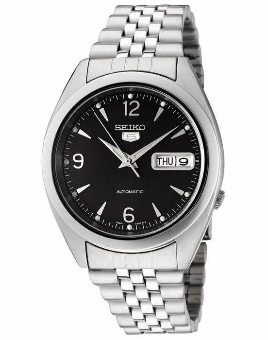 Seiko SNK135K Men's Automatic Stainless Steel Black Dial Watch