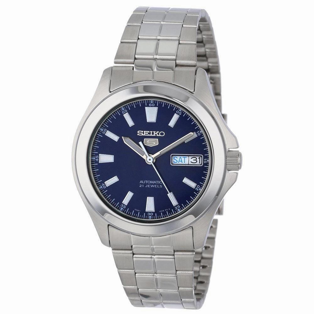 Seiko SNKL07 Men's Seiko 5 Automatic Steel Bracelet Blue Dial Watch
