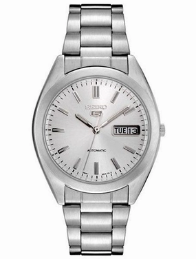 Seiko SNX993K Men's Stainless Steel Silver Dial 30M WR Watch