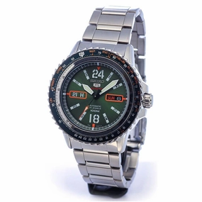 Seiko SRP349 Men's 5 Sports Green Dial Stainless Steel Automatic Watch
