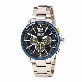Seiko SSC505 Men's Core Solar Blue Dial Interchangeable Steel Bracelet Chronograph Watch