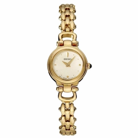 Seiko SUJD42 Women's Mother of Pearl Dial Gold Tone Bracelet Watch
