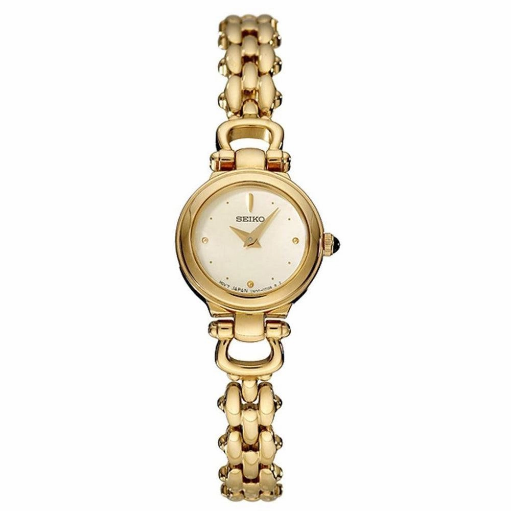 Seiko SUJD42 Women's Mother of Pearl Dial Gold Tone Bracelet Watch