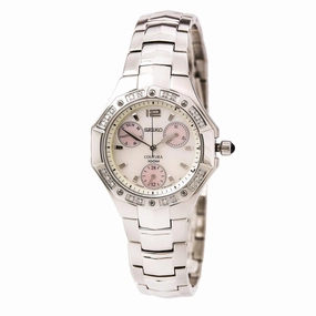 Seiko SUK011 Women's Coutura Diamond White MOP Dial Stainless Steel Bracelet Watch