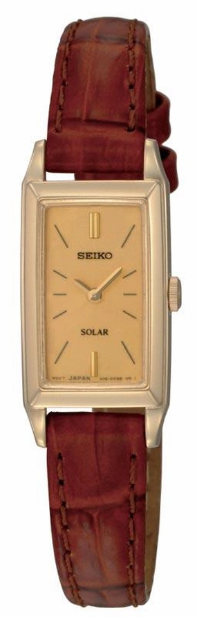 Seiko SUP046 Women's Quartz Gold Tone Champagne Dial Watch