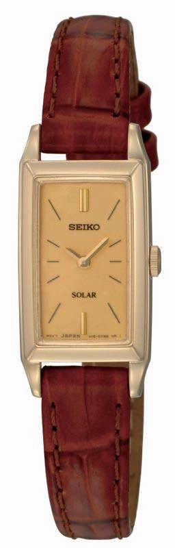 Seiko SUP046 Women's Quartz Gold Tone Champagne Dial Watch